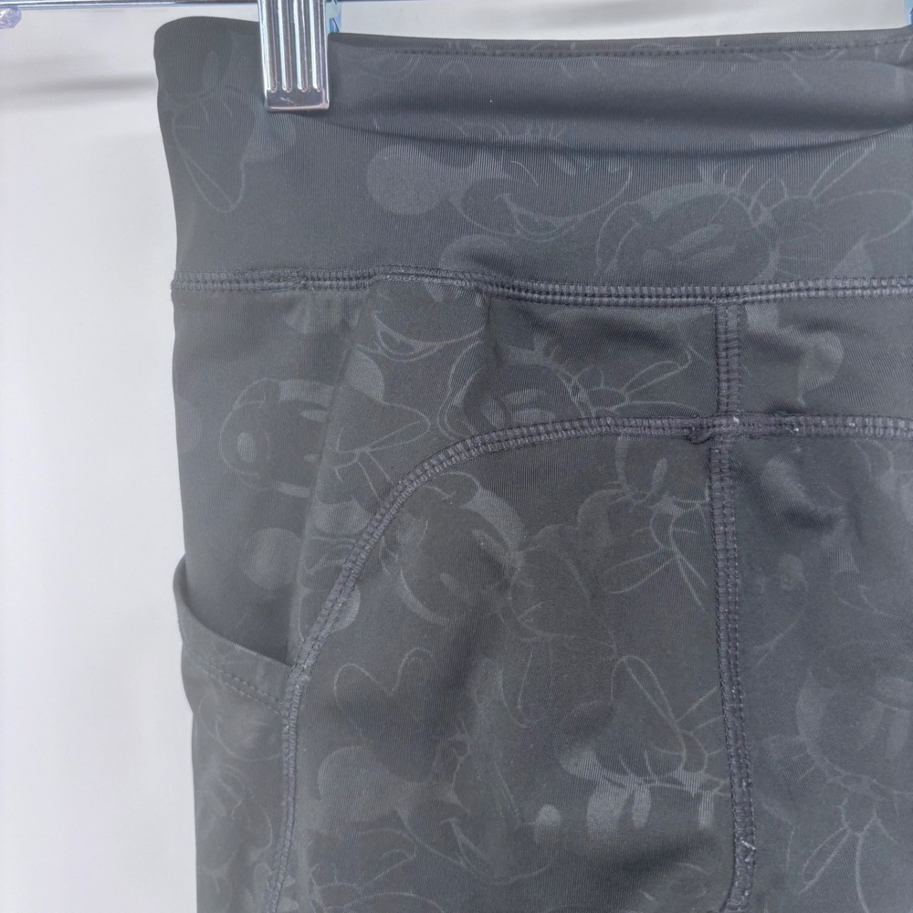 GAP Kids Black Leggings with Subtle Minnie Mouse Pattern - Picture 6 of 7